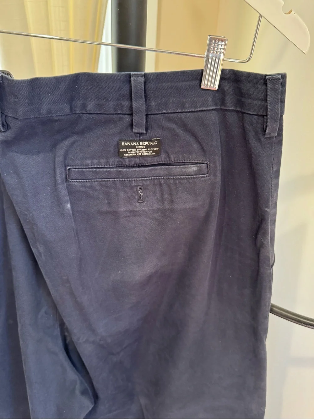 Banana Republic Men Classic Navy Chino Pants Emerson Size 40